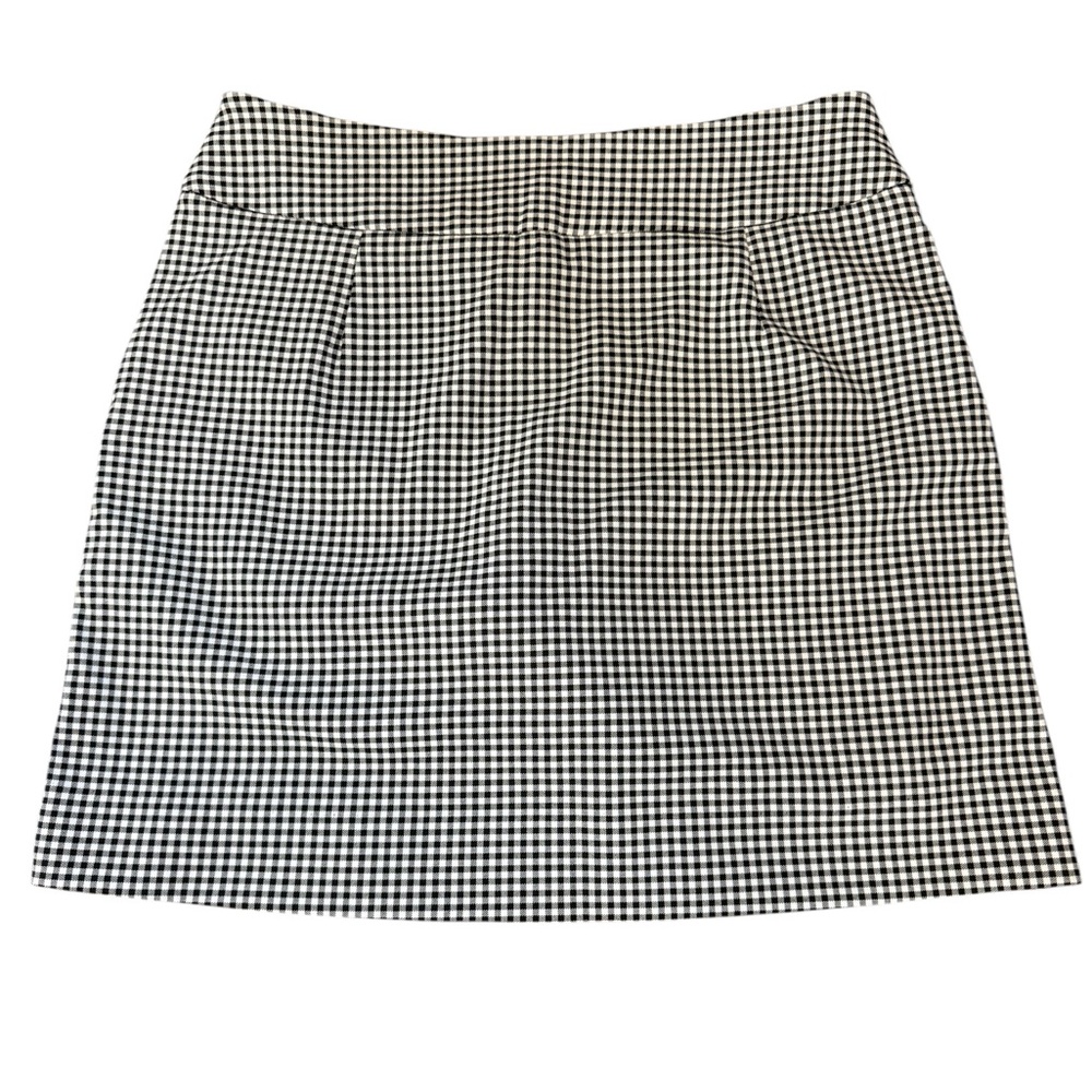 Black & White Gingham Mini Skirt